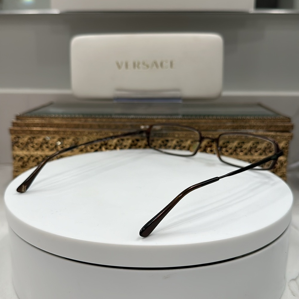 Versace - Rx - Copper-Toned Rectangular Eyeglass … - image 4